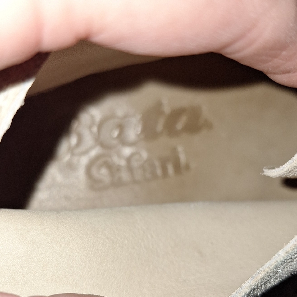 Bata Safari Lace-Up Suede Leather Boots - Cream - 8½ - Picture 2 of 9